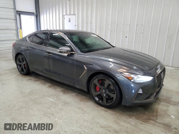 2019 Genesis G70 Advanced with VIN KMTG34LE9KU021057, listed as a Copart auction lot 52218325 with 55,991 mi miles and Clean Title. Bid and sale history available at DreamBid. Image 4.
