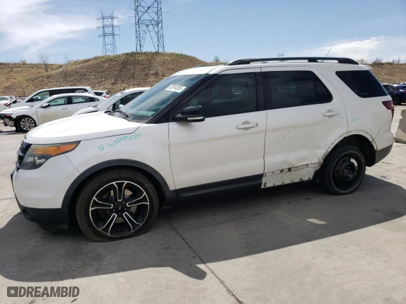 2015 Ford Explorer Sport with VIN 1FM5K8GT6FGC49753, listed as a Copart auction lot 52914555 with 141,082 mi miles and Salvage Title. Bid and sale history available at carsss.com. Image 1.