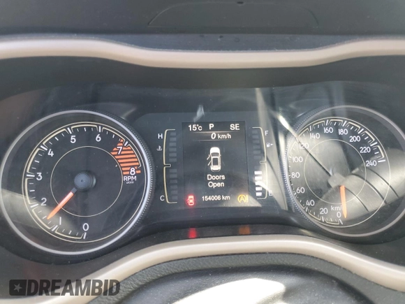 2017 Jeep Cherokee Latitude with VIN 1C4PJMCS6HD224703, listed as a Copart auction lot 54923395 with 154,006 mi miles and Salvage Title. Bid and sale history available at carsss.com. Image 9.