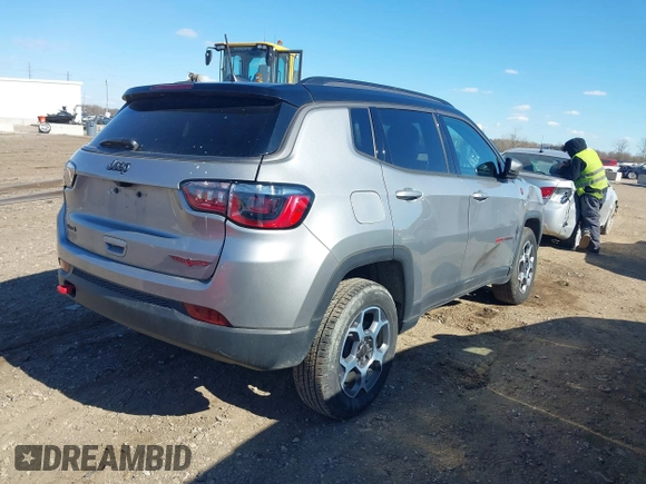 2022 Jeep Compass Trailhawk z VIN 3C4NJDDB8NT192316, wystawiony jako IAAI lot #42044851 z przebiegiem 12 656 mil mil oraz . Historia ofert i sprzedaży dostępna na DreamBid. Obrazek 4.