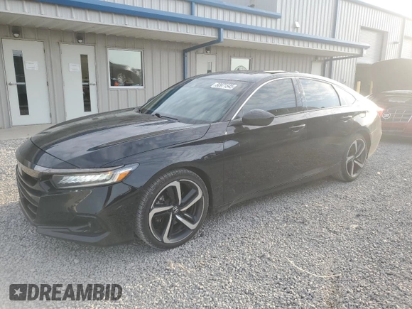 2021 Honda Accord Sport with VIN 1HGCV2F38MA006643, listed as a Copart auction lot 50971545 with 57,829 mi miles and Salvage title. Bid and sale history available at DreamBid. Image 1.
