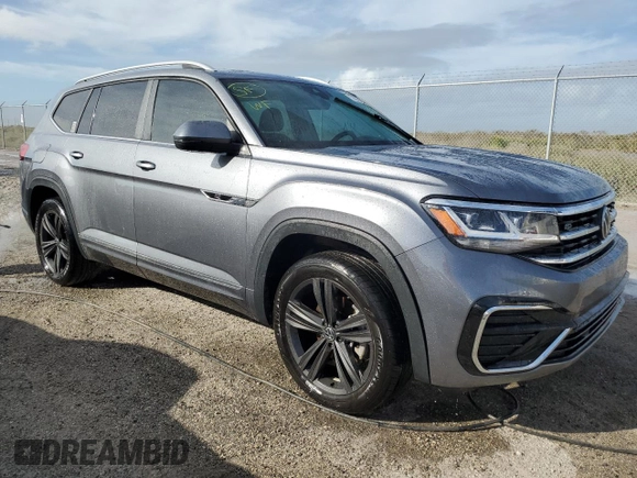 2022 Volkswagen Atlas 3.6L V6 SEL R-Line with VIN 1V2AR2CA9NC514251, listed as a Copart auction lot 76556684 with 34,449 mi miles and Non Repairable. Bid and sale history available at carsss.com. Image 4.
