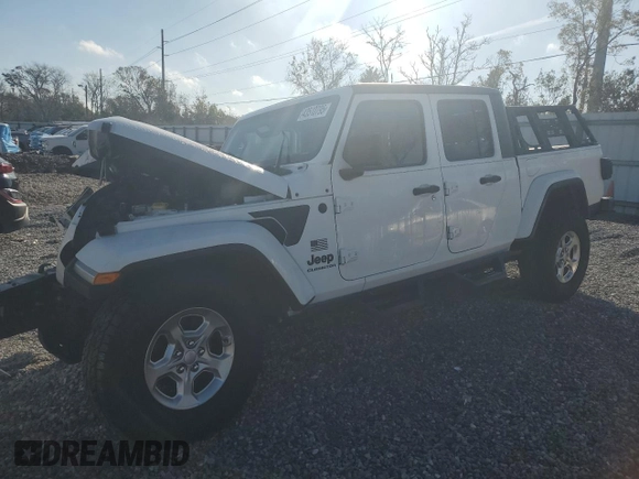2021 Jeep Gladiator Freedom z VIN 1C6HJTAGXML557586, wystawiony jako Copart lot #43510795 z przebiegiem Nie podano mil oraz Szkoda całkowita • Salvage title. Historia ofert i sprzedaży dostępna na DreamBid. Obrazek 1.