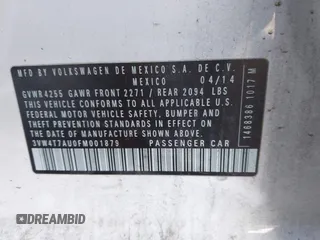 2015 Volkswagen GTI Autobahn с VIN 3VW4T7AU0FM001879, выставлен на аукционе IAAI как лот 41522384 с пробегом Не указан миль и . История ставок и продаж доступна на DreamBid. Изображение 9.