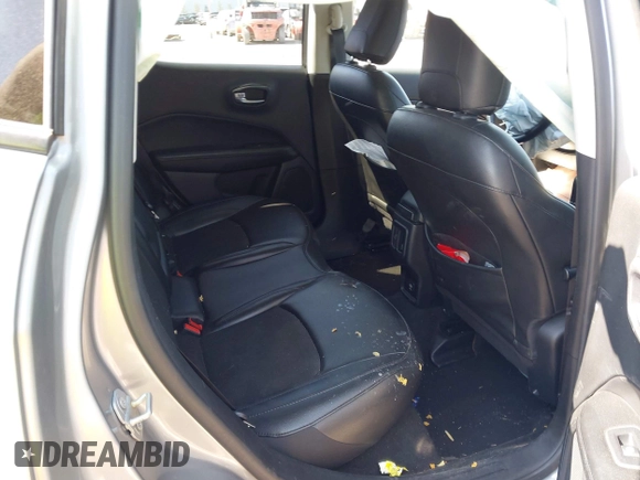 2021 Jeep Compass Altitude with VIN 3C4NJCBB5MT509187, listed as a IAAI auction lot 42021788 with 51,841 mi miles. Bid and sale history available at carsss.com. Image 8.