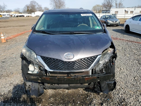2012 Toyota Sienna SE with VIN 5TDXK3DC9CS265368, listed as a Copart auction lot 47754745 with 169,394 mi miles and Salvage Title. Bid and sale history available at carsss.com. Image 5.