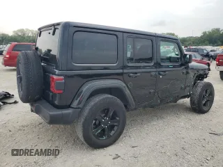 2021 Jeep Wrangler Unlimited Sahara Altitude with VIN 1C4HJXEGXMW671418, listed as a Copart auction lot 68116854 with 38,680 mi miles and Salvage title. Bid and sale history available at DreamBid. Image 3.