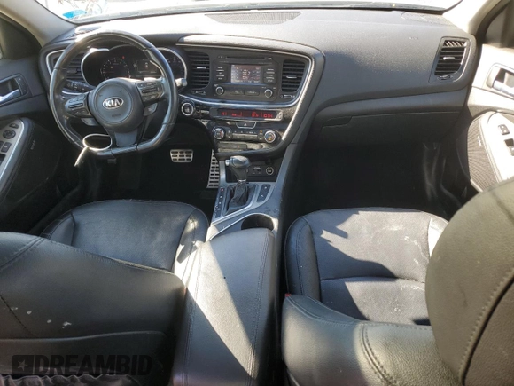 2015 Kia Optima SX Turbo with VIN 5XXGR4A69FG375214, listed as a Copart auction lot 44355735 with 95,386 mi miles and Salvage Title. Bid and sale history available at carsss.com. Image 8.