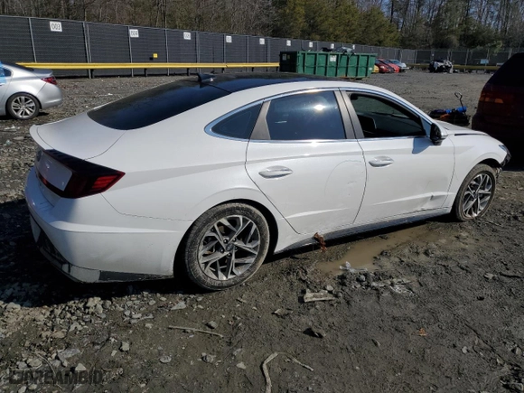 2023 Hyundai Sonata SEL with VIN KMHL14JA9PA327876, listed as a Copart auction lot 43873315 with 27,186 mi miles and Salvage Title. Bid and sale history available at carsss.com. Image 3.
