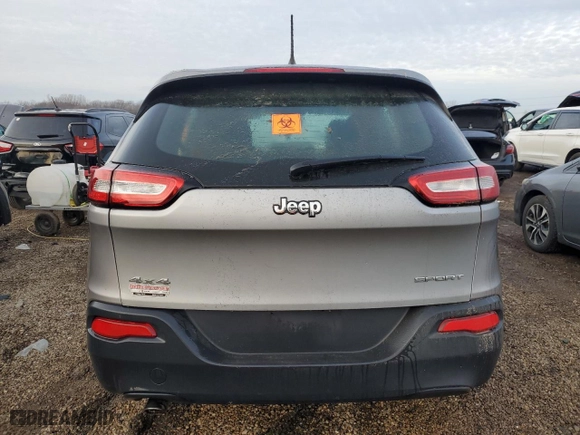 2016 Jeep Cherokee Sport with VIN 1C4PJMAB9GW251450, listed as a Copart auction lot 84014414 with 45,485 mi miles and Salvage Title. Bid and sale history available at carsss.com. Image 6.