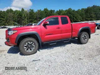2019 Toyota Tacoma SR5 with VIN 5TFSZ5AN7KX191724, listed as a Copart auction lot 62400595 with 42,457 mi miles and Salvage title. Bid and sale history available at DreamBid. Image 1.