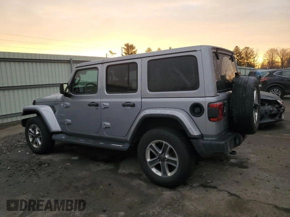 2018 Jeep Wrangler Unlimited Sahara with VIN 1C4HJXEG9JW118965, listed as a Copart auction lot 88117235 with 95,840 mi miles and Salvage title. Bid and sale history available at DreamBid. Image 2.