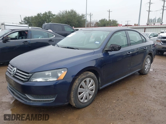 2012 Volkswagen Passat S w/Appearance with VIN 1VWAP7A31CC043277, listed as a IAAI auction lot 41456953 with 93,884 mi miles. Bid and sale history available at carsss.com. Image 2.