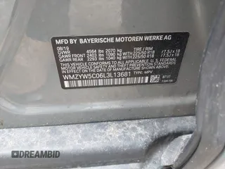 2020 MINI Countryman Cooper with VIN WMZYW5C06L3L13681, listed as a IAAI auction lot 42484453 with 87,221 mi miles and . Bid and sale history available at DreamBid. Image 9.