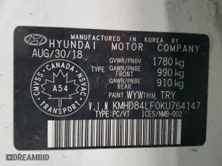 2019 Hyundai Elantra Preferred with VIN KMHD84LF0KU764147, listed as a Copart auction lot 51986265 with 118,209 mi miles and Salvage Title. Bid and sale history available at carsss.com. Image 13.