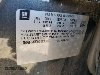 2016 Cadillac CTS Sedan Luxury Collection RWD with VIN 1G6AR5SX1G0136863, listed as a Copart auction lot 43073175 with 93,228 mi miles and Salvage Title. Bid and sale history available at carsss.com. Image 14.