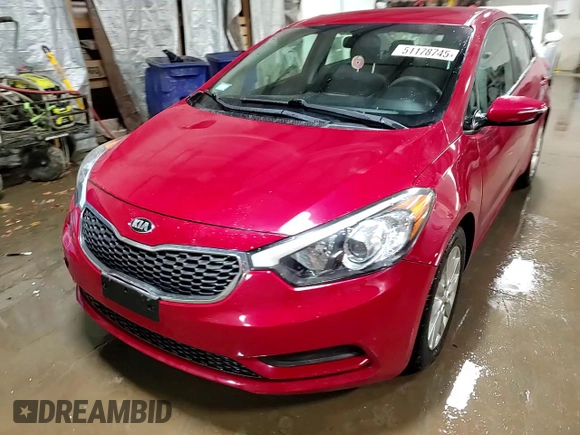 2014 Kia Forte LX with VIN KNAFX4A68E5226486, listed as a Copart auction lot 51178745 with 89,632 mi miles and Salvage Title. Bid and sale history available at carsss.com. Image 13.