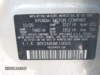 2021 Hyundai Accent SE z VIN 3KPC24A6XME134920, wystawiony jako IAAI lot #41394321 z przebiegiem 73 028 mil mil oraz . Historia ofert i sprzedaży dostępna na DreamBid. Obrazek 9.