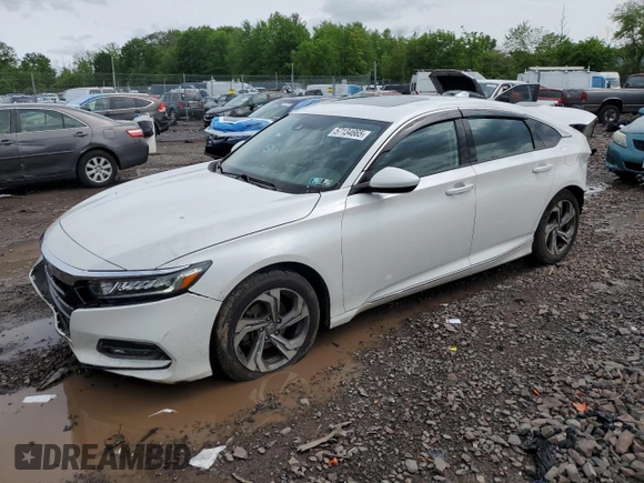 2019 Honda Accord EX z VIN 1HGCV1F4XKA160108, wystawiony jako Copart lot #57134665 z przebiegiem 152 412 mil mil oraz Szkoda całkowita • Salvage title. Historia ofert i sprzedaży dostępna na DreamBid. Obrazek 1.