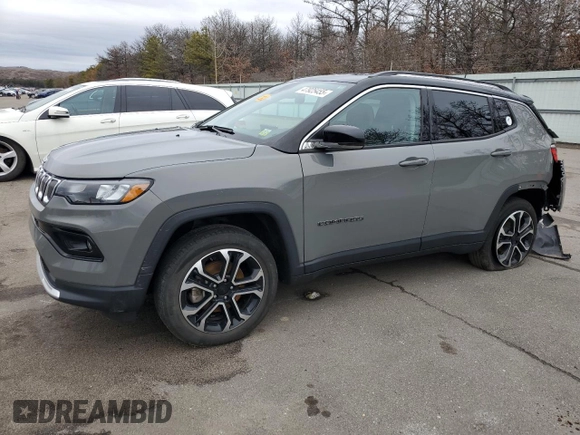 2022 Jeep Compass (RED) Edition with VIN 3C4NJDCB9NT169032, listed as a Copart auction lot 47925455 with 29,915 mi miles and Salvage title. Bid and sale history available at DreamBid. Image 1.