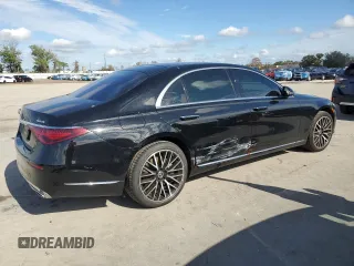 2023 Mercedes-Benz S-Class S 580 with VIN W1K6G7GB2PA169565, listed as a Copart auction lot 85590864 with 19,951 mi miles and Salvage Title. Bid and sale history available at carsss.com. Image 3.