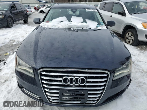2014 Audi A8 3.0T with VIN WAURGAFD9EN002114, listed as a Copart auction lot 45370105 with 93,753 mi miles and Salvage title. Bid and sale history available at DreamBid. Image 5.