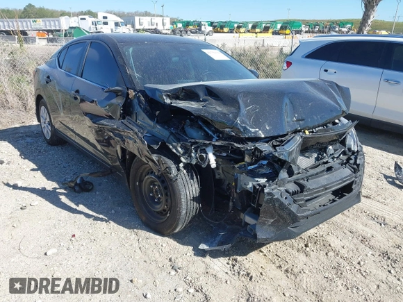 2025 Nissan Sentra S with VIN 3N1AB8BV4SY218427, listed as a IAAI auction lot 41751338 with 9,756 mi miles and . Bid and sale history available at DreamBid. Image 1.