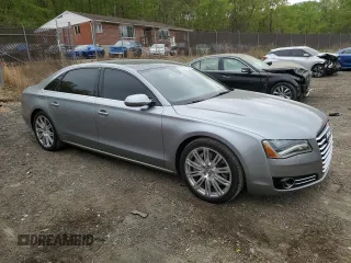 2012 Audi A8 L with VIN WAURVAFD3CN018800, listed as a Copart auction lot 53815475 with 85,417 mi miles and Salvage Title. Bid and sale history available at carsss.com. Image 4.