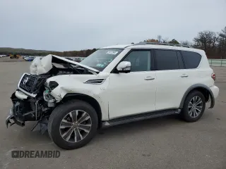 2019 Nissan Armada SV z VIN JN8AY2NC0K9586763, wystawiony jako Copart lot #51417555 z przebiegiem 99 435 mil mil oraz Nie do naprawy • Non repairable. Historia ofert i sprzedaży dostępna na DreamBid. Obrazek 1.