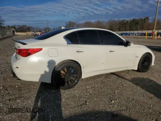 2016 Infiniti Q50 3.0t Red Sport 400 with VIN JN1FV7AR8GM451880, listed as a Copart auction lot 86895974 with 103,797 mi miles and Salvage Title. Bid and sale history available at carsss.com. Image 3.