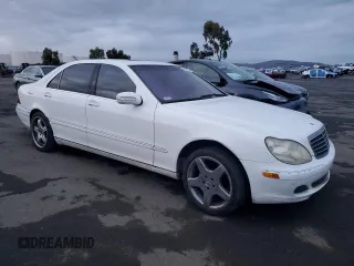 2003 Mercedes-Benz S-Class 5.0L with VIN WDBNG75J53A351091, listed as a Copart auction lot 85154434 with 261,558 mi miles and Salvage Title. Bid and sale history available at carsss.com. Image 4.