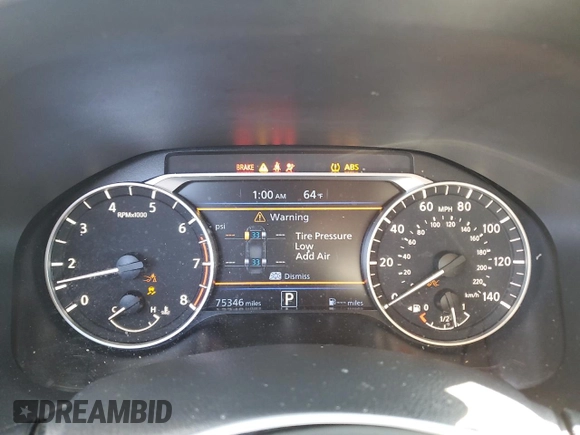 2022 Nissan Altima SV z VIN 1N4BL4DV0NN323767, wystawiony jako Copart lot #53712905 z przebiegiem 75 346 mil mil oraz Szkoda całkowita • Salvage title. Historia ofert i sprzedaży dostępna na DreamBid. Obrazek 9.