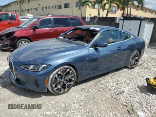 2025 BMW 4 Series 430i with VIN WBA43DA07SCU37586, listed as a Copart auction lot 52437105 with 812 mi miles and Salvage title. Bid and sale history available at DreamBid. Image 1.