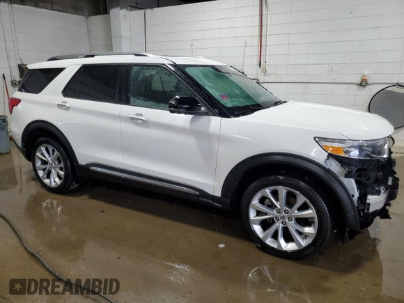 2022 Ford Explorer Platinum with VIN 1FM5K8HC4NGA08755, listed as a Copart auction lot 87959925 with 54,263 mi miles and Salvage Title. Bid and sale history available at carsss.com. Image 4.