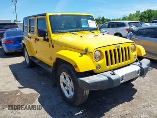 2015 Jeep Wrangler Unlimited Sahara with VIN 1C4BJWEG6FL572177, listed as a IAAI auction lot 42153743 with 164,349 mi miles and . Bid and sale history available at DreamBid. Image 1.