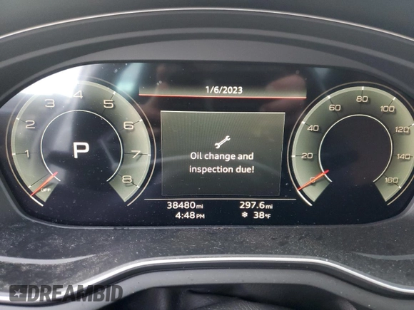 2021 Audi A4 S line Premium Plus with VIN WAUEAAF48MA027754, listed as a Copart auction lot 73360802 with 38,480 mi miles and . Bid and sale history available at DreamBid. Image 9.
