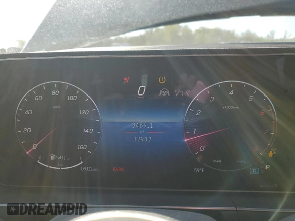 2024 Mercedes-Benz GLS 450 with VIN 4JGFF5KE4RB082150, listed as a Copart auction lot 52405715 with 12,932 mi miles and Salvage Title. Bid and sale history available at DreamBid. Image 9.