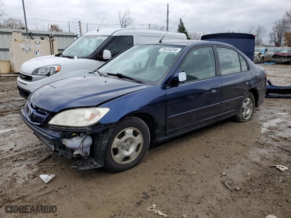 2005 Honda Civic Hybrid with VIN JHMES95675S016806, listed as a Copart auction lot 79434234 with 176,354 mi miles and Clean Title. Bid and sale history available at carsss.com. Image 1.