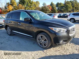 2013 Infiniti JX35 with VIN 5N1AL0MM5DC321802, listed as a Copart auction lot 76448834 with 169,516 mi miles and Clean Title. Bid and sale history available at carsss.com. Image 4.