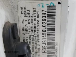 1999 Honda Civic EX with VIN 1HGEJ8145XL026087, listed as a Copart auction lot 49727824 with 118,833 mi miles and Salvage Title. Bid and sale history available at carsss.com. Image 12.