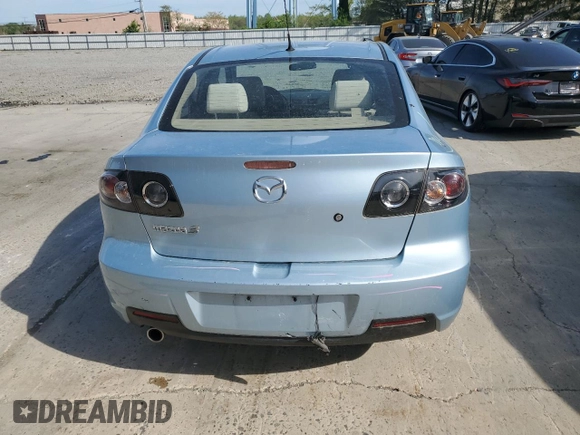 2008 Mazda 3 i Touring Value with VIN JM1BK32F581801017, listed as a Copart auction lot 55089905 with 108,172 mi miles and Salvage Title. Bid and sale history available at DreamBid. Image 6.