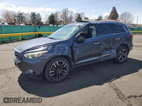 2014 Infiniti QX60 with VIN 5N1AL0MM1EC527510, listed as a Copart auction lot 51605645 with 146,933 mi miles and Salvage Title. Bid and sale history available at carsss.com. Image 1.