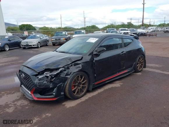 2020 Hyundai Veloster N with VIN KMHT36AHOLU003582, listed as a IAAI auction lot 40958146 with 33,943 mi miles. Bid and sale history available at carsss.com. Image 2.