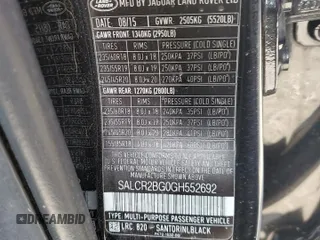 2016 Land Rover Discovery Sport HSE z VIN SALCR2BG0GH552692, wystawiony jako Copart lot #84297364 z przebiegiem 102 280 mil mil oraz Nie do naprawy • Non repairable. Historia ofert i sprzedaży dostępna na DreamBid. Obrazek 13.