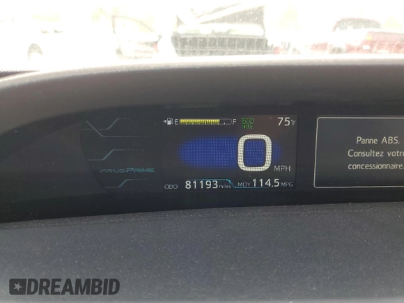 2017 Toyota Prius Plus z VIN JTDKARFP8H3049875, wystawiony jako Copart lot #54362185 z przebiegiem 81 193 mil mil oraz Szkoda całkowita • Salvage title. Historia ofert i sprzedaży dostępna na DreamBid. Obrazek 9.