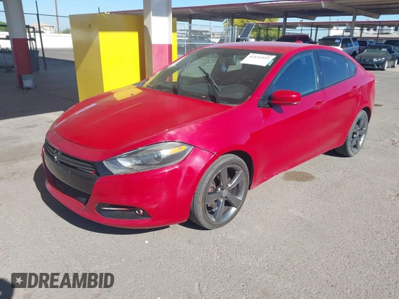 2014 Dodge Dart GT with VIN 1C3CDFEB7ED906214, listed as a IAAI auction lot 42131922 with 96,478 mi miles. Bid and sale history available at carsss.com. Image 2.