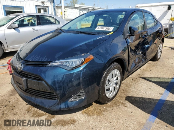 2019 Toyota Corolla L with VIN 2T1BURHE8KC175137, listed as a Copart auction lot 53985305 with 51,200 mi miles and Salvage Title. Bid and sale history available at DreamBid. Image 1.