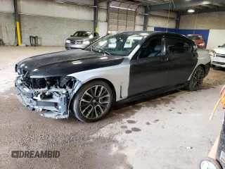 2020 BMW 7 Series 740i with VIN WBA7T2C04LGL17530, listed as a Copart auction lot 62039783 with 47,958 mi miles. Bid and sale history available at carsss.com. Image 1.