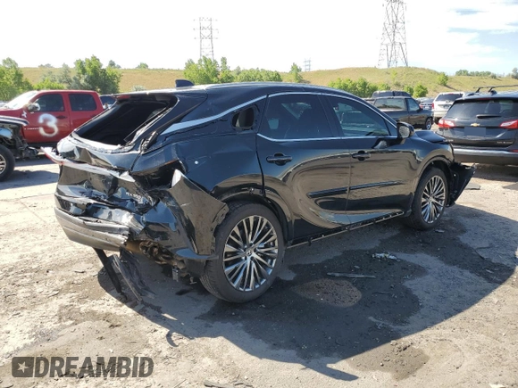 2023 Lexus RX with VIN 2T2BAMCA0PC019032, listed as a Copart auction lot 60090154 with 20,225 mi miles and Salvage Title. Bid and sale history available at carsss.com. Image 3.