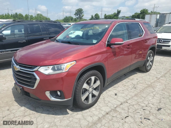 2018 Chevrolet Traverse LT Leather with VIN 1GNERHKW0JJ126406, listed as a Copart auction lot 55109144 with 156,430 mi miles and Salvage Title. Bid and sale history available at carsss.com. Image 1.